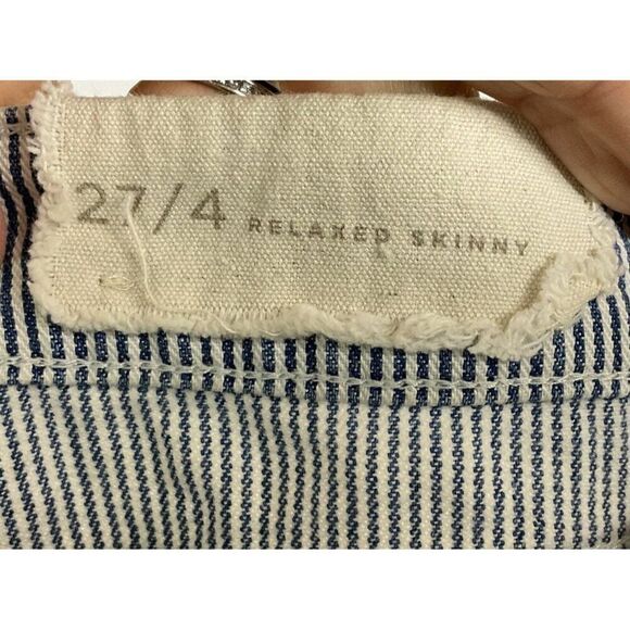 LOFT Women's Relaxed Skinny Railroad Striped Jeans Size 27/4, NWT - Picture 14 of 16